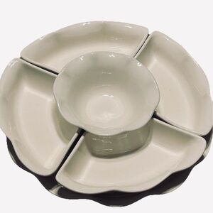 Princess House Cream Ceramic Serving Set